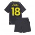 Maillot de foot Everton Ashley Young #18 Extérieur vêtements enfant 2024-25 Manches Courtes (+ pantalon court)